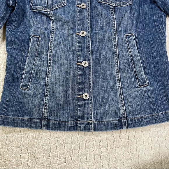 Tommy Hilfiger Women’s Denim Button Up Jacket Size Lg - Picture 7 of 7